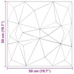 vidaXL Nástenné panely 12 pcs Diamond Zelený 50 x 50 cm XPS Pena – Obrázok 4