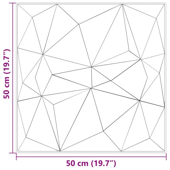 vidaXL Nástenné panely 12 pcs Diamond Zelený 50 x 50 cm XPS Pena – Obrázok 4