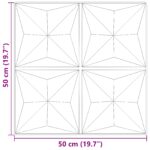 vidaXL Nástenné panely 12 pcs Origami Zelený 50 x 50 cm XPS Pena – Obrázok 5