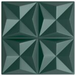 vidaXL Nástenné panely 24 pcs Origami Zelený 50 x 50 cm XPS Pena – Obrázok 4