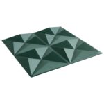 vidaXL Nástenné panely 48 pcs Origami Zelený 50 x 50 cm XPS Pena