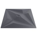 vidaXL Nástenné panely Hviezda 48 pcs Star Šedý 50 x 50 cm XPS Pena – Obrázok 3