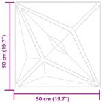 vidaXL Nástenné panely Hviezda 48 pcs Star Šedý 50 x 50 cm XPS Pena – Obrázok 5
