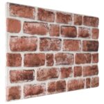 vidaXL Nástenné panely 10 pcs Tmavohnedá a biela 100 x 50 cm EPS pena