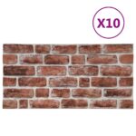 vidaXL Nástenné panely 10 pcs Tmavohnedá a biela 100 x 50 cm EPS pena – Obrázok 2