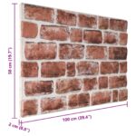 vidaXL Nástenné panely 10 pcs Tmavohnedá a biela 100 x 50 cm EPS pena – Obrázok 4