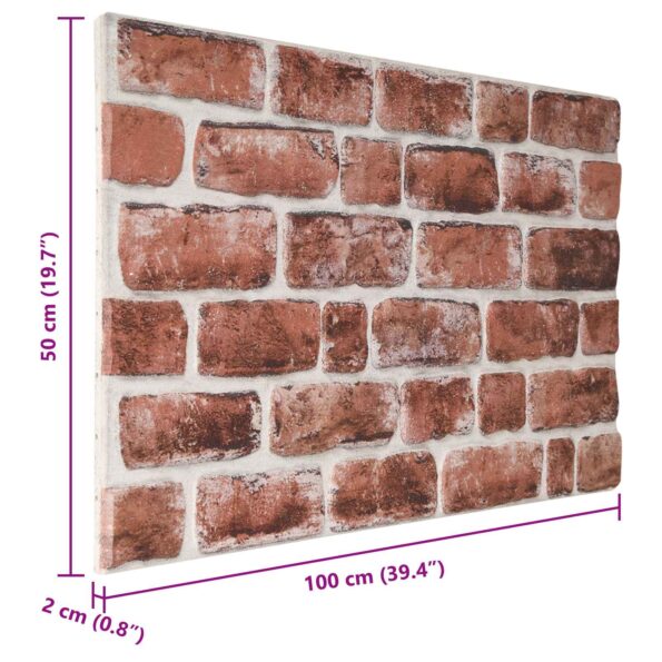 vidaXL Nástenné panely 10 pcs Tmavohnedá a biela 100 x 50 cm EPS pena – Obrázok 4