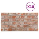 vidaXL Nástenné panely 10 pcs Oranžová 100 x 50 cm EPS pena – Obrázok 2