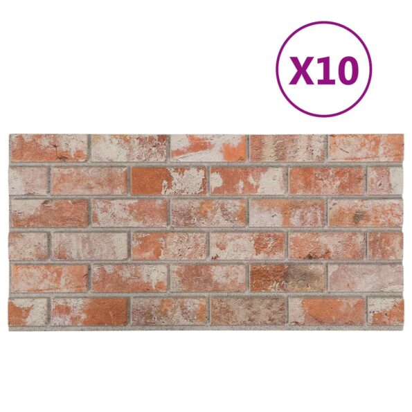 vidaXL Nástenné panely 10 pcs Oranžová 100 x 50 cm EPS pena – Obrázok 2