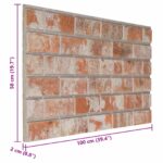 vidaXL Nástenné panely 10 pcs Oranžová 100 x 50 cm EPS pena – Obrázok 4