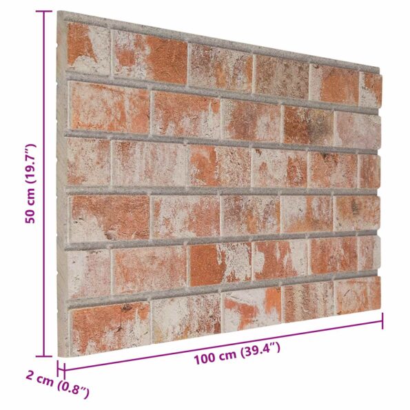 vidaXL Nástenné panely 10 pcs Oranžová 100 x 50 cm EPS pena – Obrázok 4