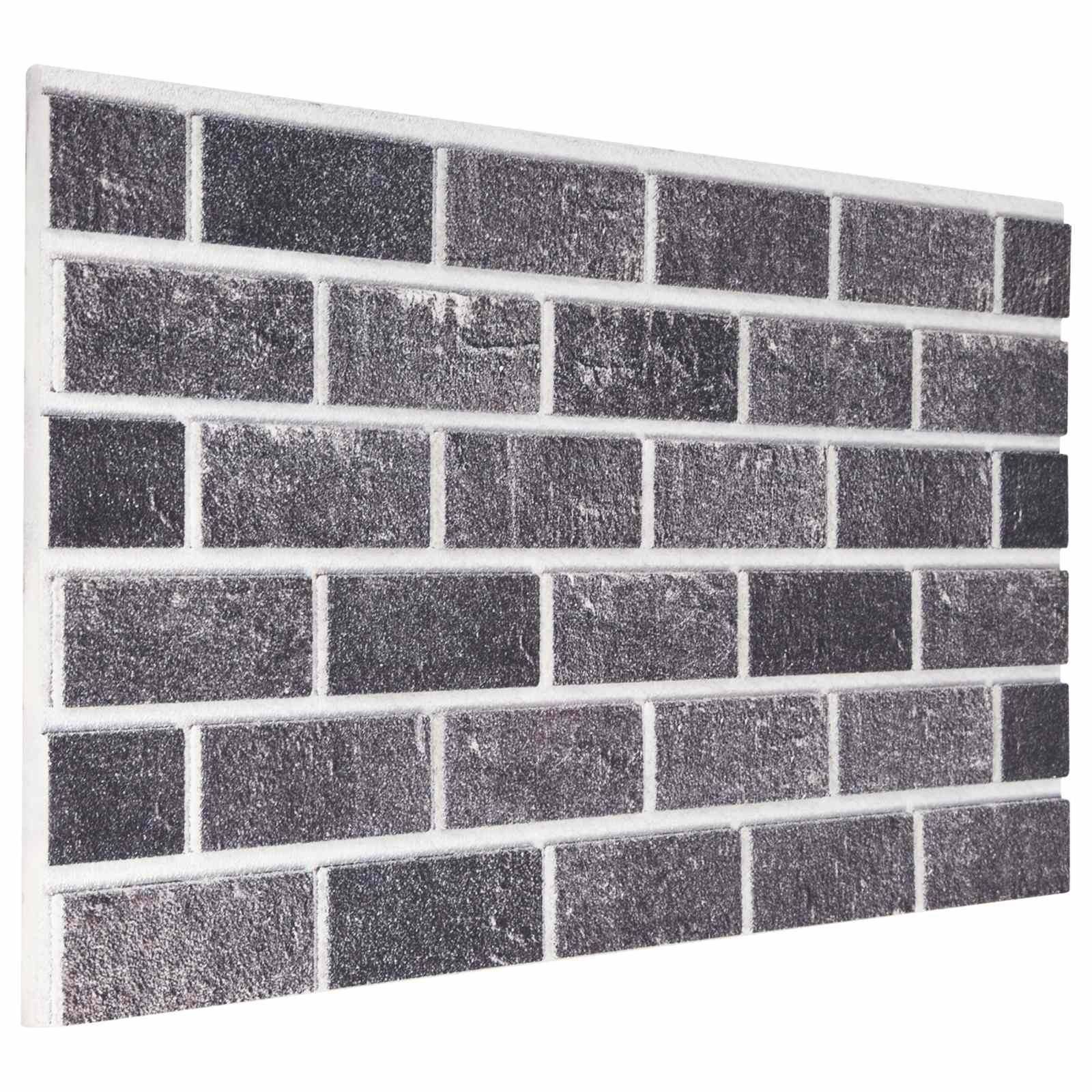 42046093_1.jpg vidaXL Nástenné panely 10 pcs Čierna a Šedá 100 x 50 cm EPS pena – Obrázok 1