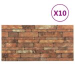vidaXL Nástenné panely 10 pcs Hnedá a biela 100 x 50 cm EPS pena – Obrázok 2