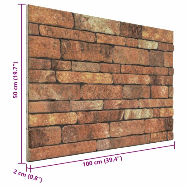 vidaXL Nástenné panely 10 pcs Hnedá a biela 100 x 50 cm EPS pena – Obrázok 4