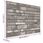 vidaXL Nástenné panely 10 pcs Tmavosivá 100 x 50 cm EPS pena – Obrázok 4