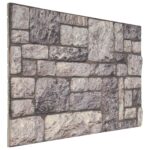 vidaXL Nástenné panely 10 pcs Šedý a biely 100 x 50 cm EPS pena