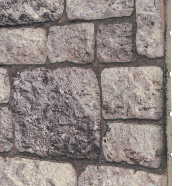 vidaXL Nástenné panely 10 pcs Šedý a biely 100 x 50 cm EPS pena – Obrázok 3