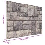 vidaXL Nástenné panely 10 pcs Šedý a biely 100 x 50 cm EPS pena – Obrázok 4