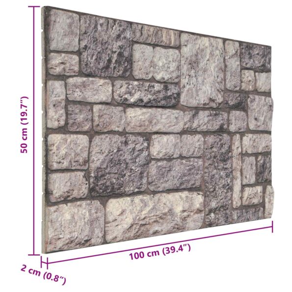 vidaXL Nástenné panely 10 pcs Šedý a biely 100 x 50 cm EPS pena – Obrázok 4