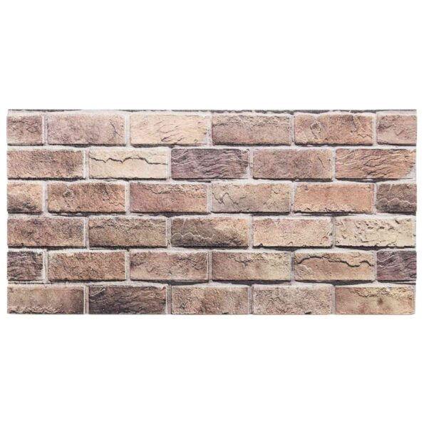 vidaXL Nástenné panely 10 pcs Hnedá a šedá 100 x 50 cm EPS pena – Obrázok 2