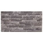vidaXL Nástenné panely 10 pcs Antracitová 100 x 50 cm EPS pena – Obrázok 2