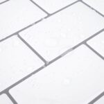vidaXL Subway dlažba 10 pcs Biela šedá 30 x 30 cm Polyuretán a PET – Obrázok 8