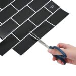 vidaXL Subway dlažba 20 pcs Čierna 30 x 30 cm Polyuretán a PET – Obrázok 5