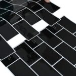 vidaXL Subway dlažba 20 pcs Čierna 30 x 30 cm Polyuretán a PET – Obrázok 7