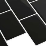 vidaXL Subway dlažba 50 pcs Čierna 30 x 30 cm Polyuretán a PET – Obrázok 4