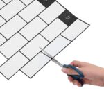 vidaXL Subway dlažba 10 pcs Biela čierna 30 x 30 cm Polyuretán a PET – Obrázok 5