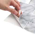 vidaXL Subway dlažba 20 pcs Biely mramor 30 x 30 cm Polyuretán a PET – Obrázok 6