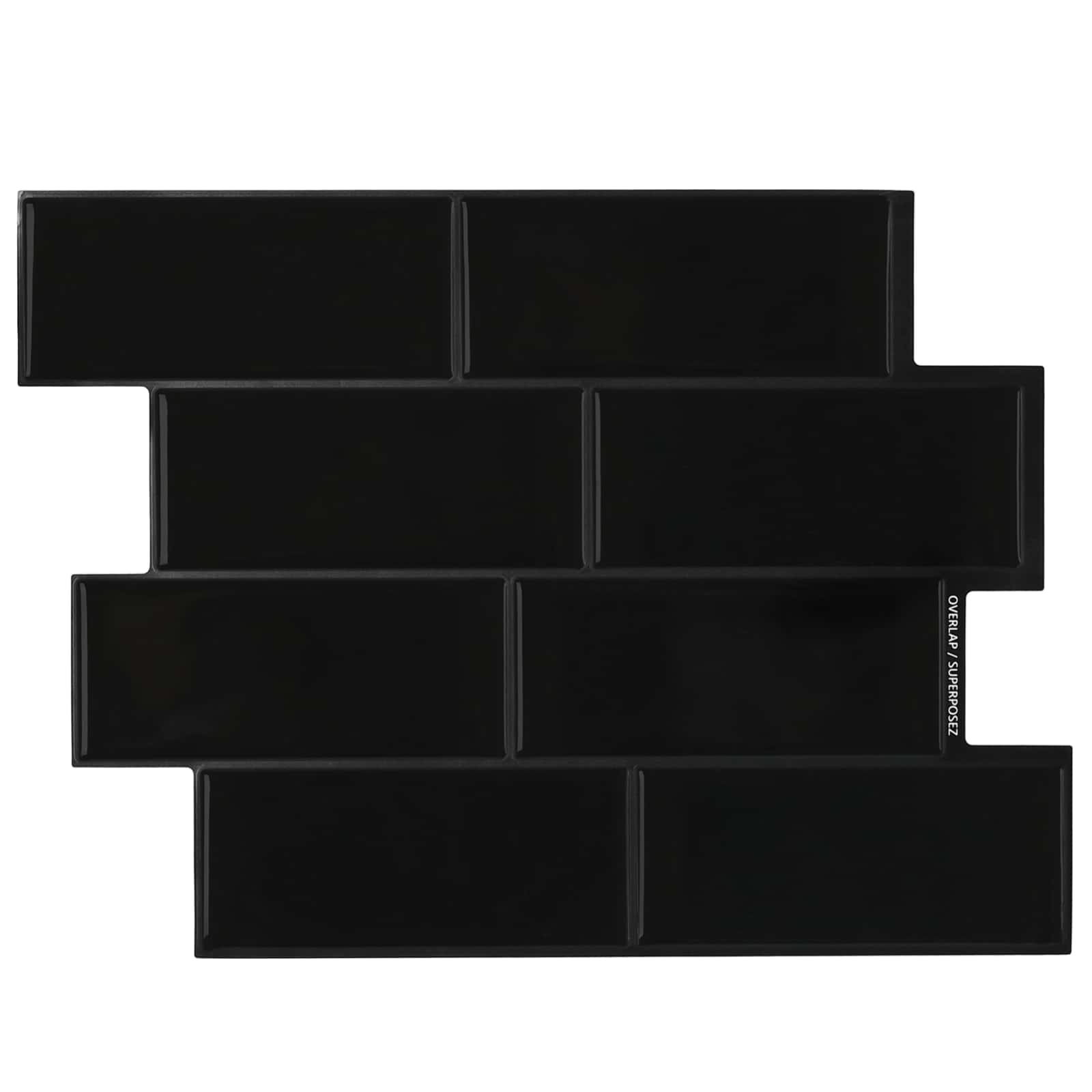 42046136_1.jpg vidaXL Subway dlažba 20 pcs Čierna 29 x 21 cm Polyuretán a PET – Obrázok 1