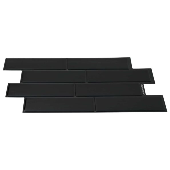 vidaXL Subway dlažba 20 pcs Čierna 29 x 21 cm Polyuretán a PET – Obrázok 3