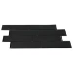 vidaXL Subway dlažba 50 pcs Čierna 29 x 21 cm Polyuretán a PET – Obrázok 3
