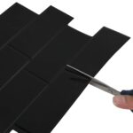 vidaXL Subway dlažba 50 pcs Čierna 29 x 21 cm Polyuretán a PET – Obrázok 5