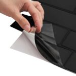 vidaXL Subway dlažba 50 pcs Čierna 29 x 21 cm Polyuretán a PET – Obrázok 6