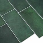vidaXL Subway dlažba 50 pcs Tmavozelená 29 x 21 cm Polyuretán a PET – Obrázok 4