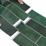 vidaXL Subway dlažba 50 pcs Tmavozelená 29 x 21 cm Polyuretán a PET – Obrázok 7