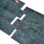 vidaXL Subway dlažba 50 pcs Modrozelená 29 x 21 cm Polyuretán a PET – Obrázok 7