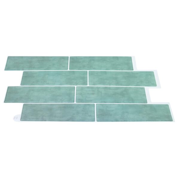 vidaXL Subway dlažba 10 pcs Šedá zelená 29 x 21 cm Polyuretán a PET – Obrázok 3