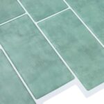 vidaXL Subway dlažba 20 pcs Šedá zelená 29 x 21 cm Polyuretán a PET – Obrázok 4