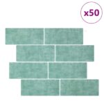 vidaXL Subway dlažba 50 pcs Šedá zelená 29 x 21 cm Polyuretán a PET – Obrázok 2