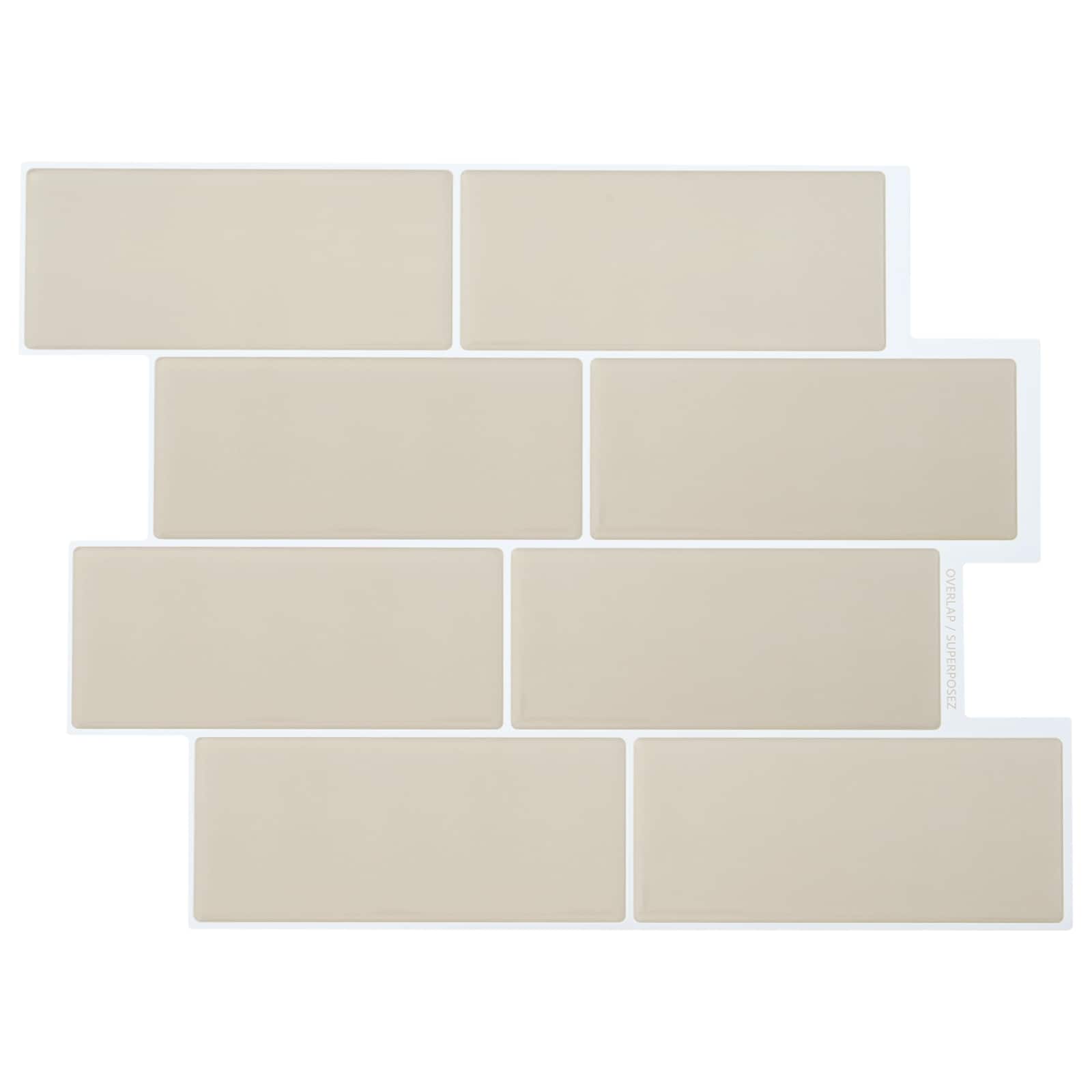 42046153_1.jpg vidaXL Subway dlažba 10 pcs Béžová 29 x 21 cm Polyuretán a PET – Obrázok 1