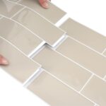 vidaXL Subway dlažba 10 pcs Béžová 29 x 21 cm Polyuretán a PET – Obrázok 7
