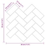 vidaXL Dlaždica herringbone 20 pcs Biela šedá 30 x 30 cm – Obrázok 10