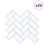 vidaXL Dlaždica herringbone 20 pcs Biela šedá 30 x 30 cm – Obrázok 2
