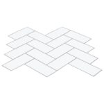 vidaXL Dlaždica herringbone 50 pcs Biela šedá 30 x 30 cm – Obrázok 3