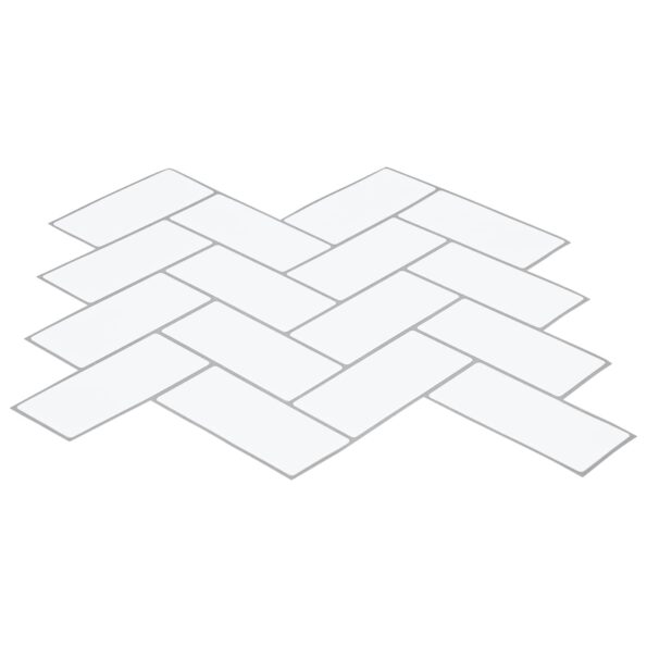 vidaXL Dlaždica herringbone 50 pcs Biela šedá 30 x 30 cm – Obrázok 3