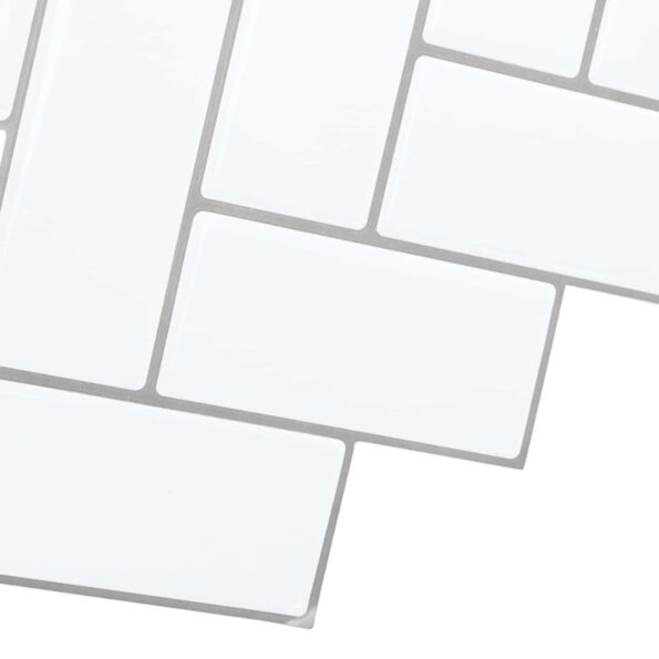 vidaXL Dlaždica herringbone 50 pcs Biela šedá 30 x 30 cm – Obrázok 4