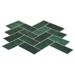 vidaXL Dlaždica herringbone 10 pcs Tmavozelená 30 x 30 cm – Obrázok 3